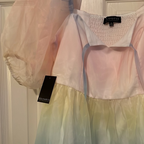 Eloquii Pastel Poof Dress - Picture 3 of 4